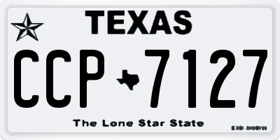 TX license plate CCP7127
