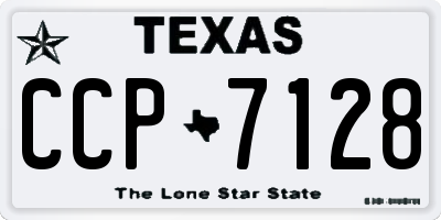 TX license plate CCP7128