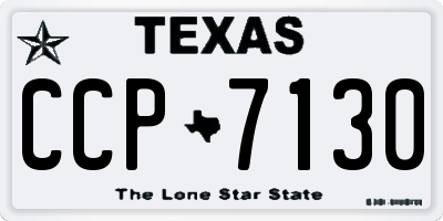 TX license plate CCP7130