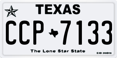 TX license plate CCP7133