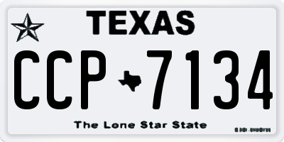 TX license plate CCP7134