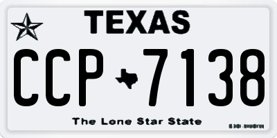 TX license plate CCP7138