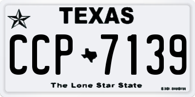TX license plate CCP7139