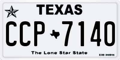 TX license plate CCP7140