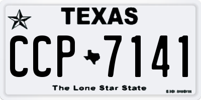 TX license plate CCP7141