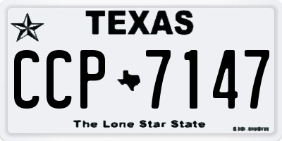 TX license plate CCP7147