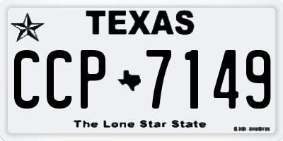 TX license plate CCP7149