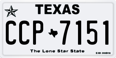 TX license plate CCP7151