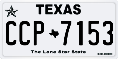 TX license plate CCP7153