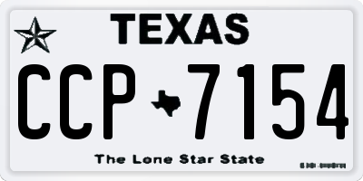 TX license plate CCP7154