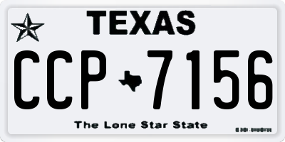 TX license plate CCP7156