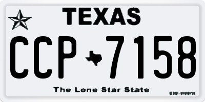 TX license plate CCP7158