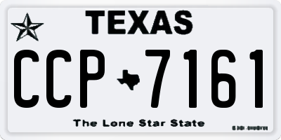 TX license plate CCP7161