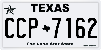 TX license plate CCP7162