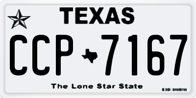 TX license plate CCP7167