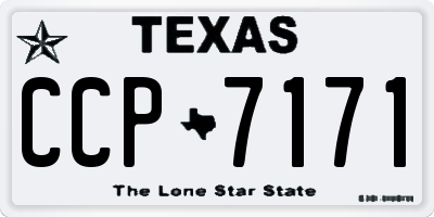 TX license plate CCP7171