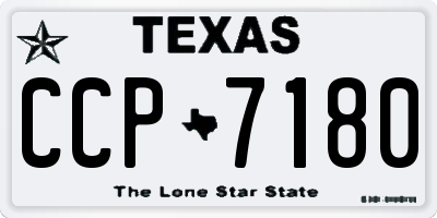 TX license plate CCP7180