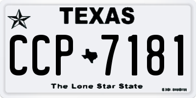 TX license plate CCP7181