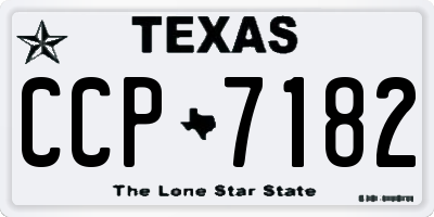 TX license plate CCP7182