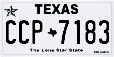 TX license plate CCP7183