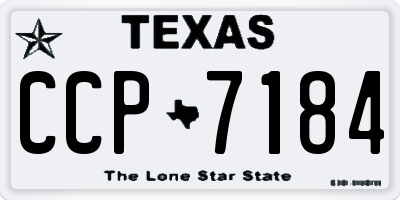 TX license plate CCP7184