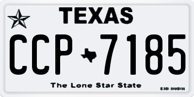 TX license plate CCP7185