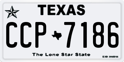 TX license plate CCP7186