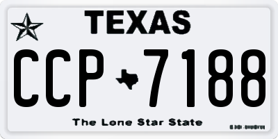TX license plate CCP7188