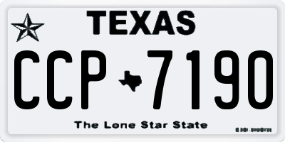 TX license plate CCP7190