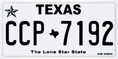 TX license plate CCP7192