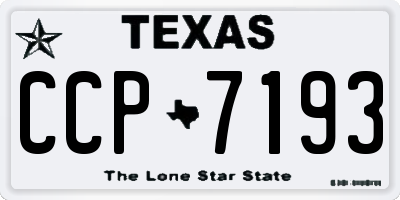 TX license plate CCP7193