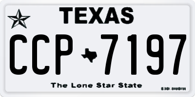 TX license plate CCP7197