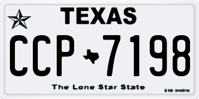 TX license plate CCP7198