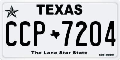 TX license plate CCP7204