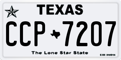 TX license plate CCP7207