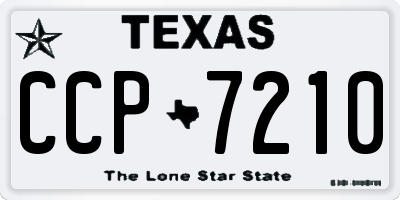 TX license plate CCP7210