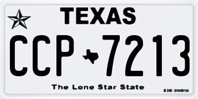 TX license plate CCP7213