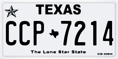 TX license plate CCP7214