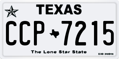 TX license plate CCP7215