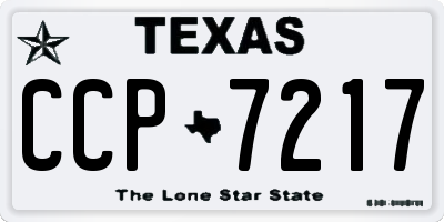 TX license plate CCP7217