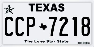 TX license plate CCP7218