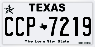 TX license plate CCP7219