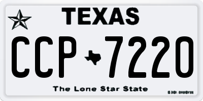 TX license plate CCP7220
