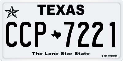 TX license plate CCP7221