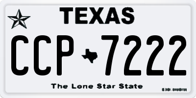 TX license plate CCP7222