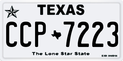 TX license plate CCP7223