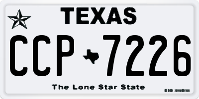 TX license plate CCP7226