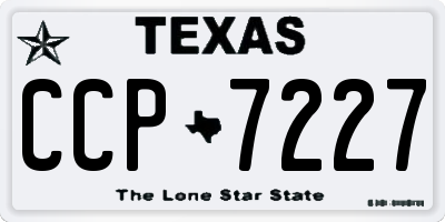 TX license plate CCP7227