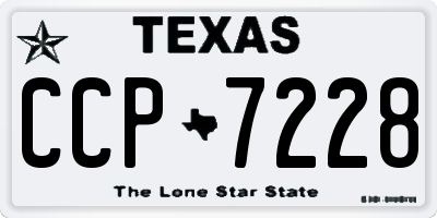 TX license plate CCP7228