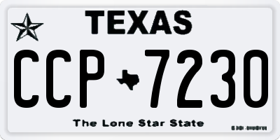 TX license plate CCP7230